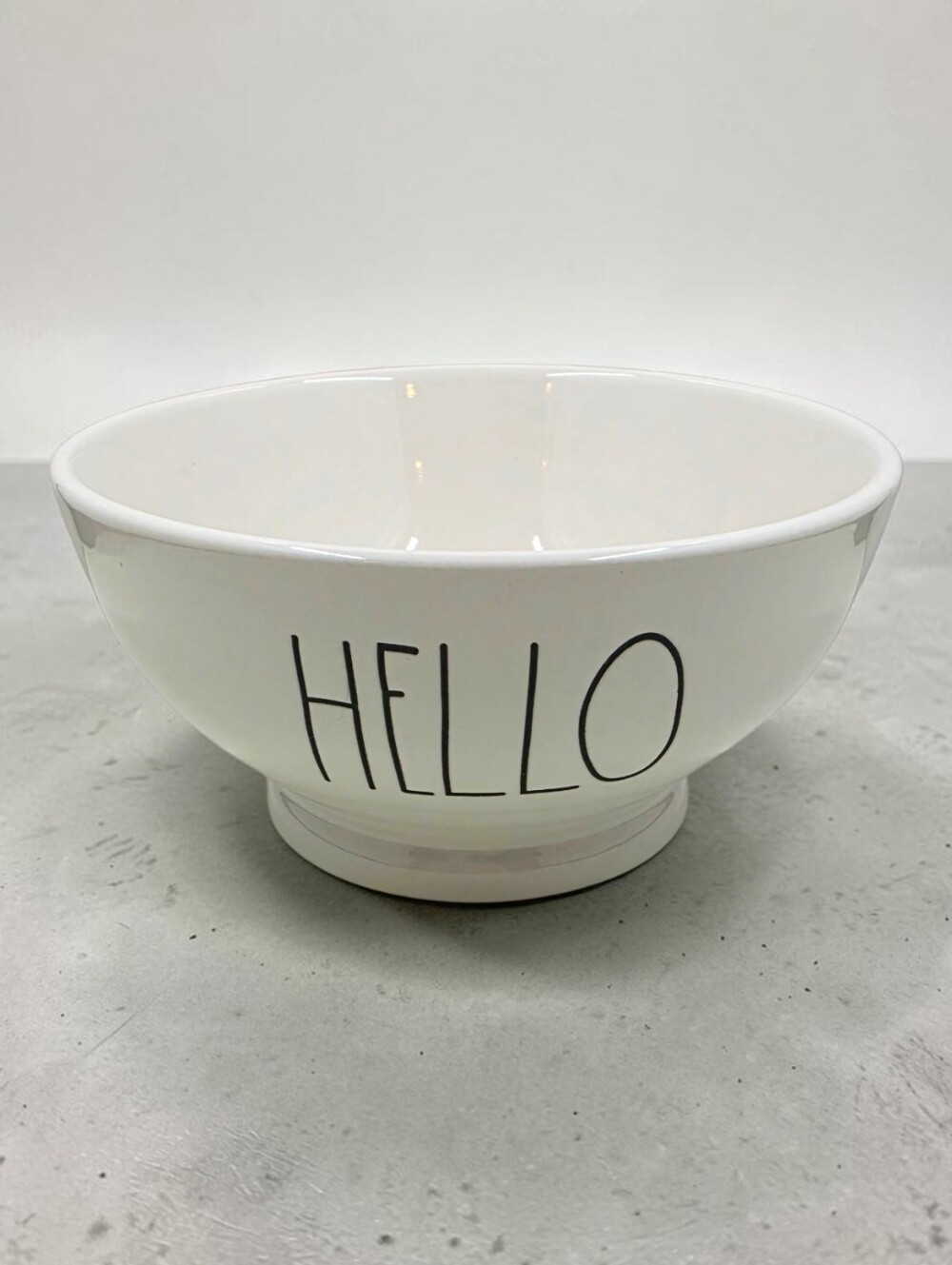 Magenta Rae Dunn HELLO All Purpose Bowl Artisan Collection Glazed Ceramic